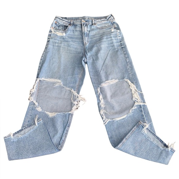 American Eagle Outfitters Denim - American Eagle Outfitters Ripped Distressed Jeans Size 14 Long High Rise Rigid